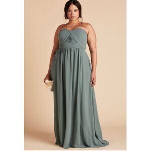 NWT Birdy Grey Grace Chiffon Convertible Maxi Dress Gown Women's XXL Sea Glass